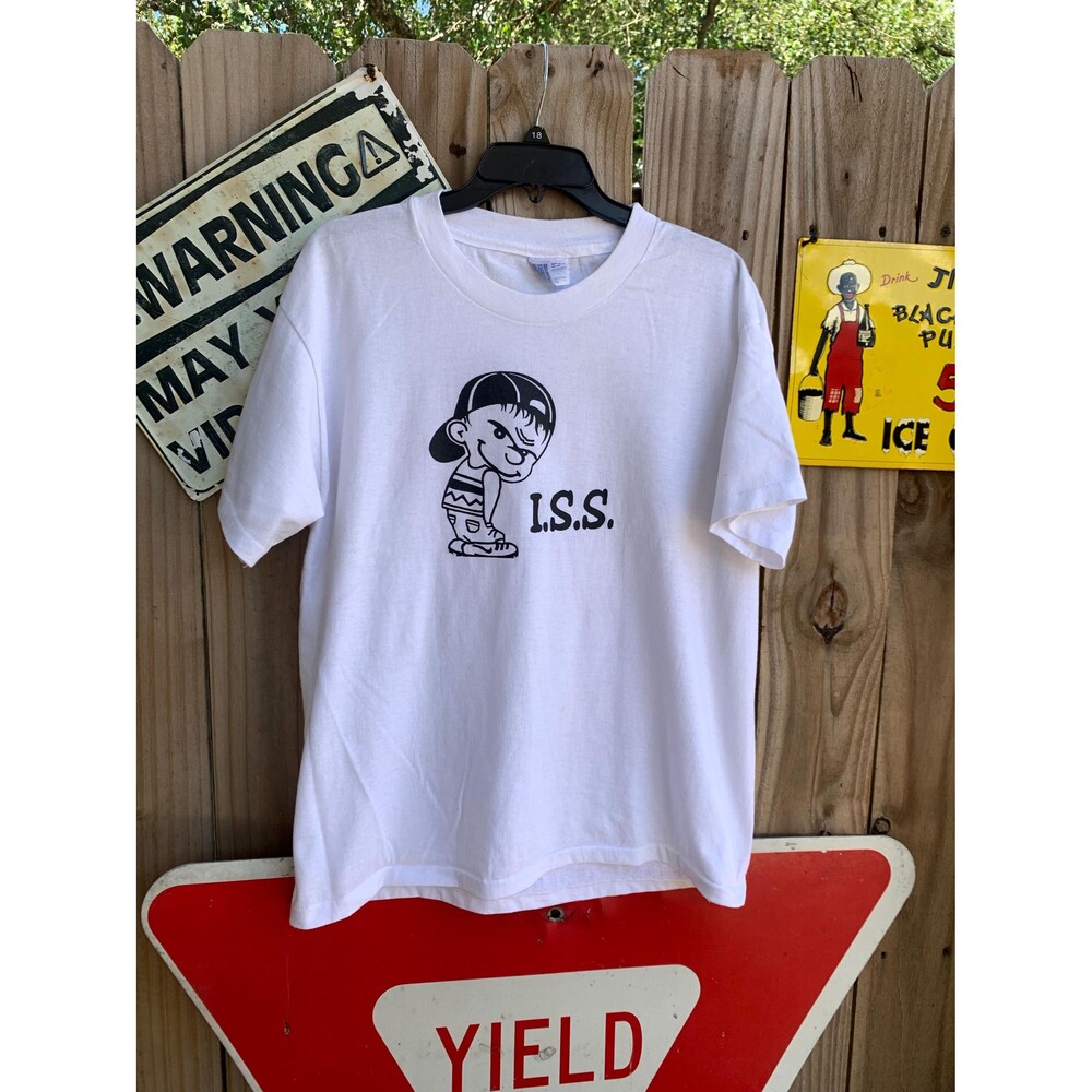 Vintage 80s-90s ISS In School Suspension Funny Tshirt Size L